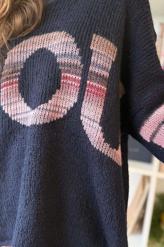 Big Softie Amour Slouch Knit Jumper Navy /18=